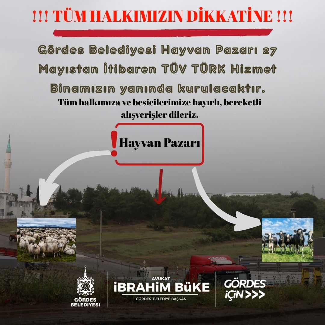 Gördes'te Hayvan Pazarı Yeni Yerinde Hizmete Başladı